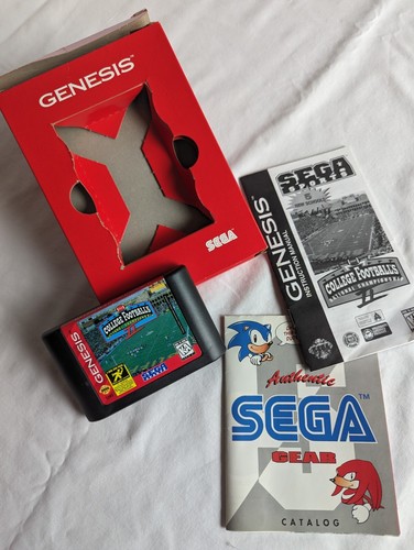 College Football Championship II (Sega Genesis, 1995), Box, Booklet, Cartridge - Picture 2 of 3