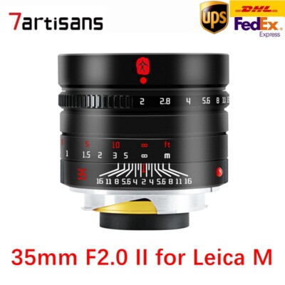 7artisans 35mm F2.0 II Manual Focus Lens for Leica M-Mount  M9 M240 M10R Cameras