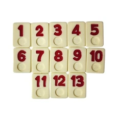 Pressman Rummikub Tiles You Pick Individual Replacement Game Parts 80's Red