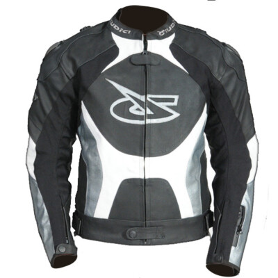Giacca Moto Pelle Sportiva Racing Con Protezioni Titanio Giudici