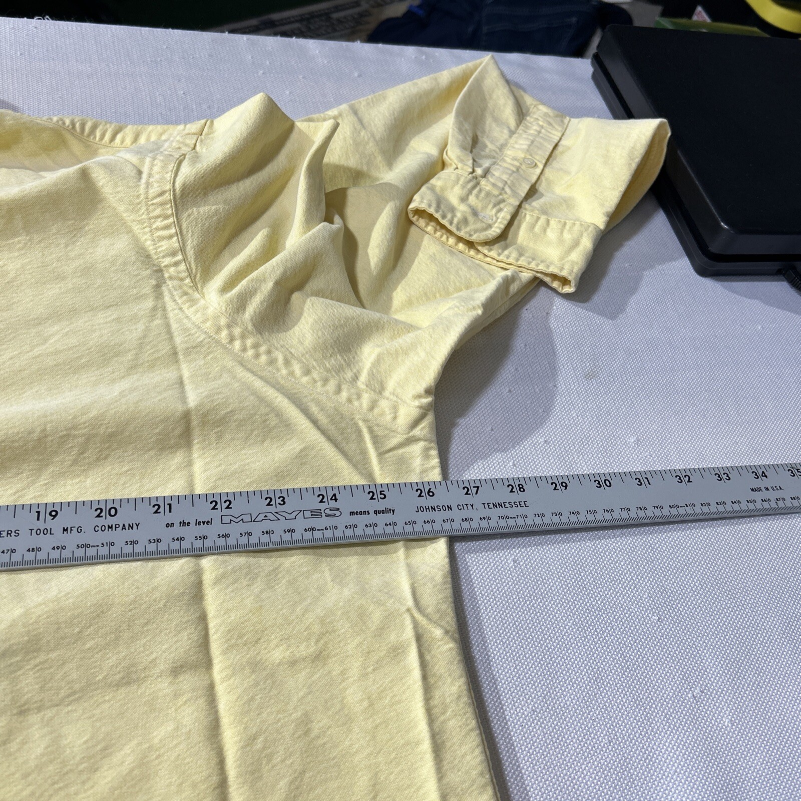 Polo Ralph Lauren camicia uomo taglia XXL gialla Oxford carne pony abito casual preppy