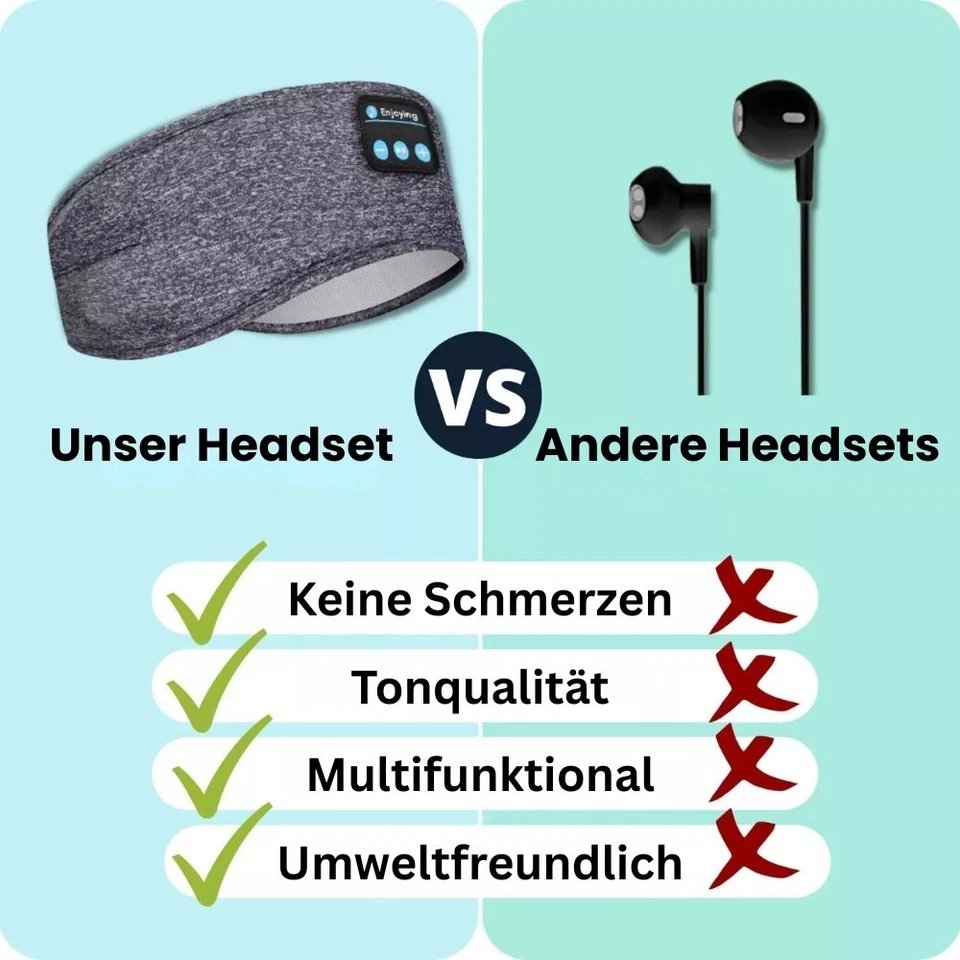 Bluetooth Kopfhörer Stirnband – Musik für Schlafen, Training, Laufen & Yoga - Bild 3 von 4