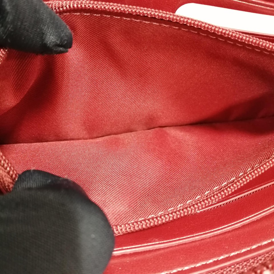 Coach Red Carriage Pattern F87926 Round Zip Wallet eBay