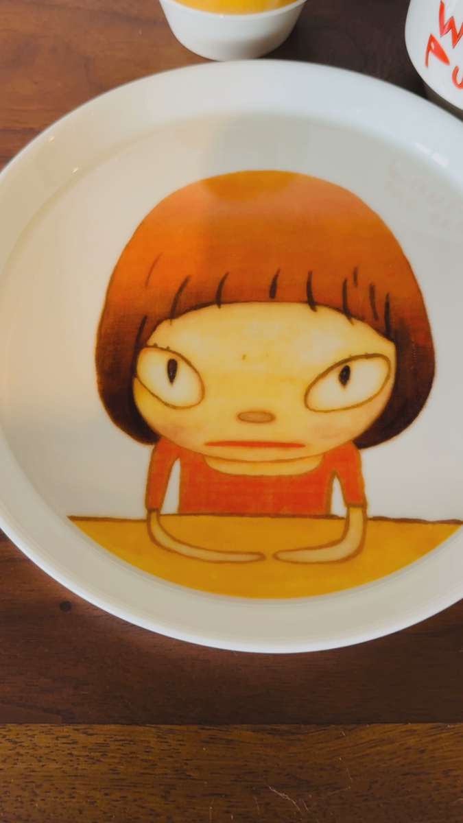 Yoshitomo Nara 1 Plate & 2 Mugs Set Let's Talk About Glory We Are