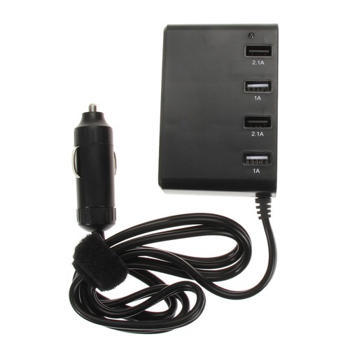 DC 12V 24V 2 Way Car Cigarette Lighter Multi Socket 4 USB Ports Charger Adapter - Picture 3 of 10