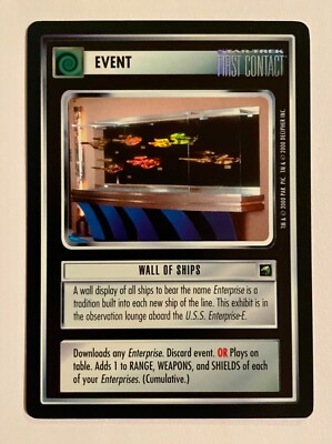 Star Trek CCG Reflections Wall of Ships Very Rare Foil M/NM + Random Bonus Rare