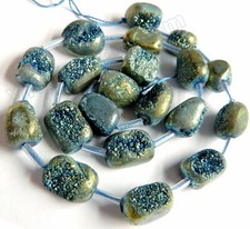 Gemstone, Drusy, Druzy Crystal Quartz Pendant, Earring, Beads