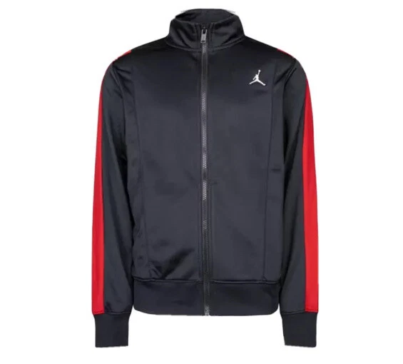 NWT Nike Jordan Big Boys Essentials Black Red Tricot Track Jacket XL