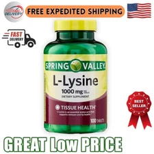 Spring Valley L-lysine Tablets 1000 mg 100 Tablets