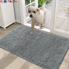 Dog Door Mat for Muddy Paws, Absorbs Moisture and Dirt, Non-Slip Washable Mat, Q