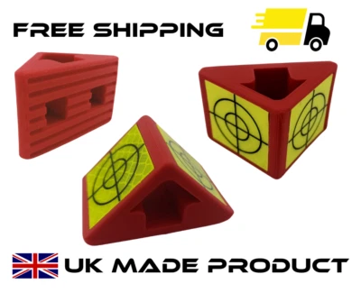 PROTEX MX 10x 20mm Reflective Surveying Targets – Dual 45° Angles – Compatible with Leica