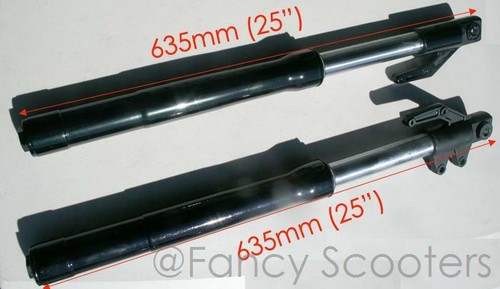 SUSPENSIÓN DE HORQUILLA INVERTIDA DE 25" PARA FRENO DE DISCO DIRT BIKE PIT BIKE - Imagen 2 de 6