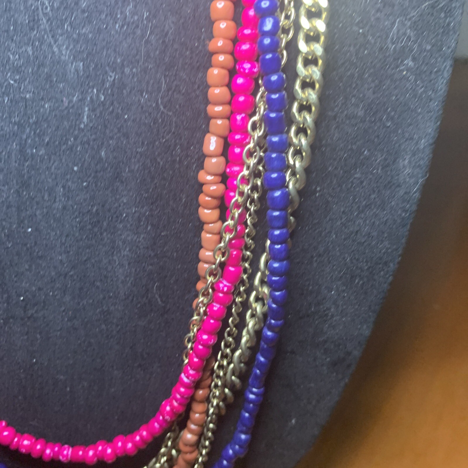 Multi Layered & Multi Colored  CHAIN NECKLACE 14”… - image 7