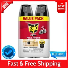 Raid® Ant & Roach Killer 26, Fragrance-Free Bug Spray, 17.5 fl. oz. 2 count. New