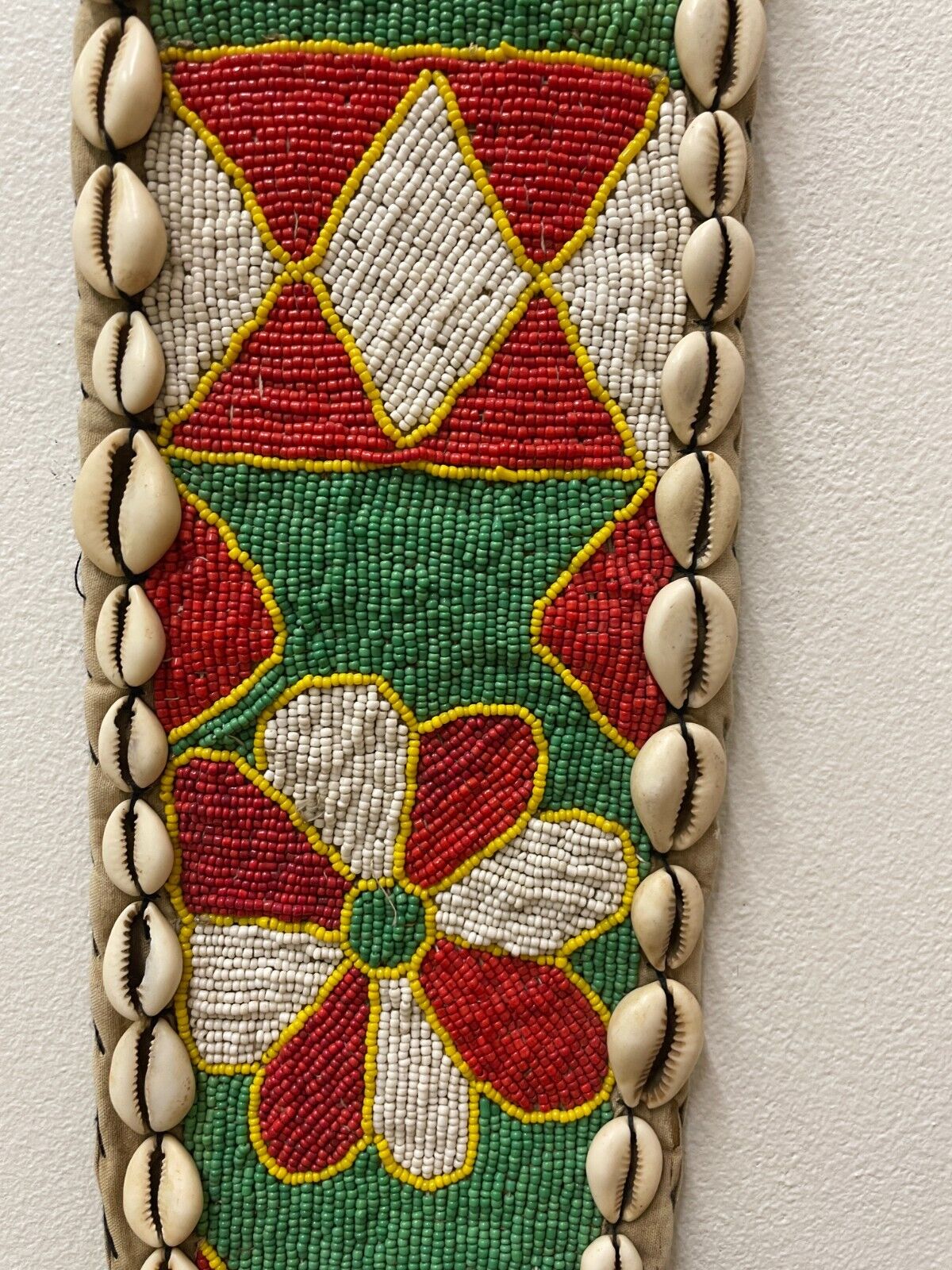 Vintage African Yoruba Beaded Diviner Wall Hanging