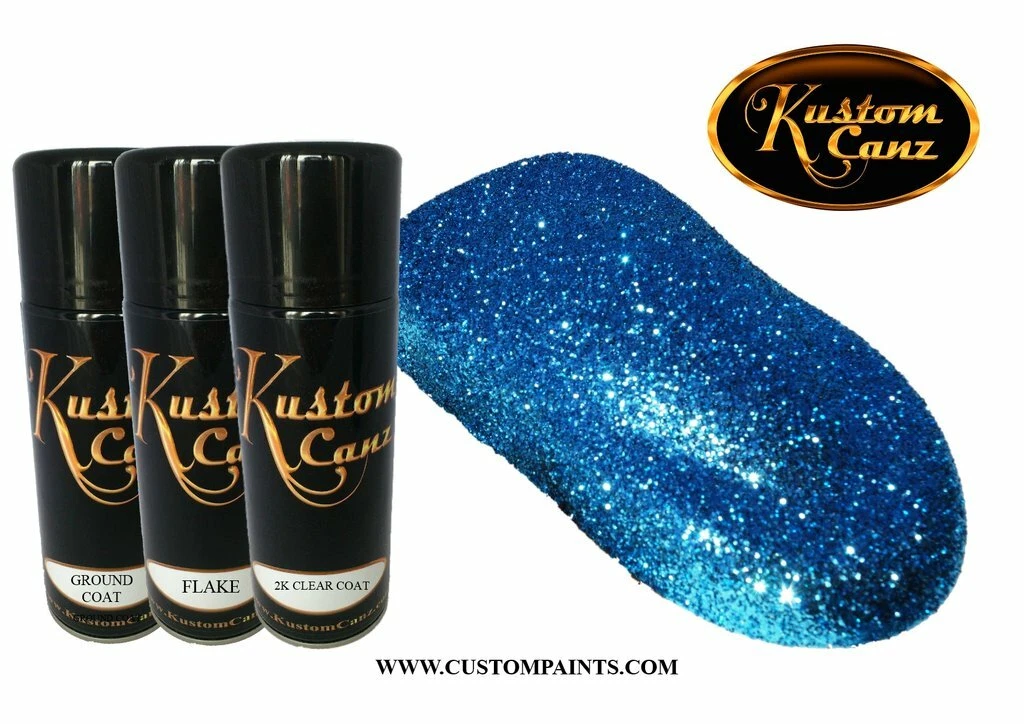 BLUE METAL FLAKE S 400ml AEROSOL CAN KIT SCOOTER CUSTOM PAINT FLAKE