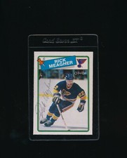 1988 89 OPC #235 blues RICK MEAGHER signed autograph tough o pee chee