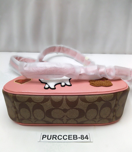 Coach Teri Candy Pink Leather with Creature Patches Crossbody Shoulder Bag - NWT - Picture 10 of 12