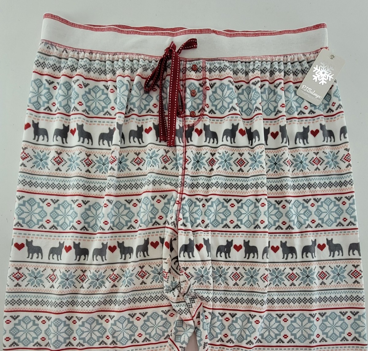 PJ Salvage Pajama Pants 3x Womens Dogs Terrier Pug Bulldog Lounge Soft Cozy