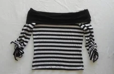 INC Women's Off Shoulder Striped Blouse Sz S
