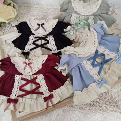 For 20cm Dolls Lolita Dress Doll Clothes Headwear Dress Up Princess Clothing