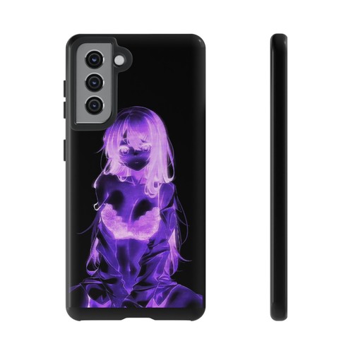 Anime Tough Case for iPhones, Galaxy and Pixel Glowing Neon Waifu Girl Manga - Picture 182 of 197