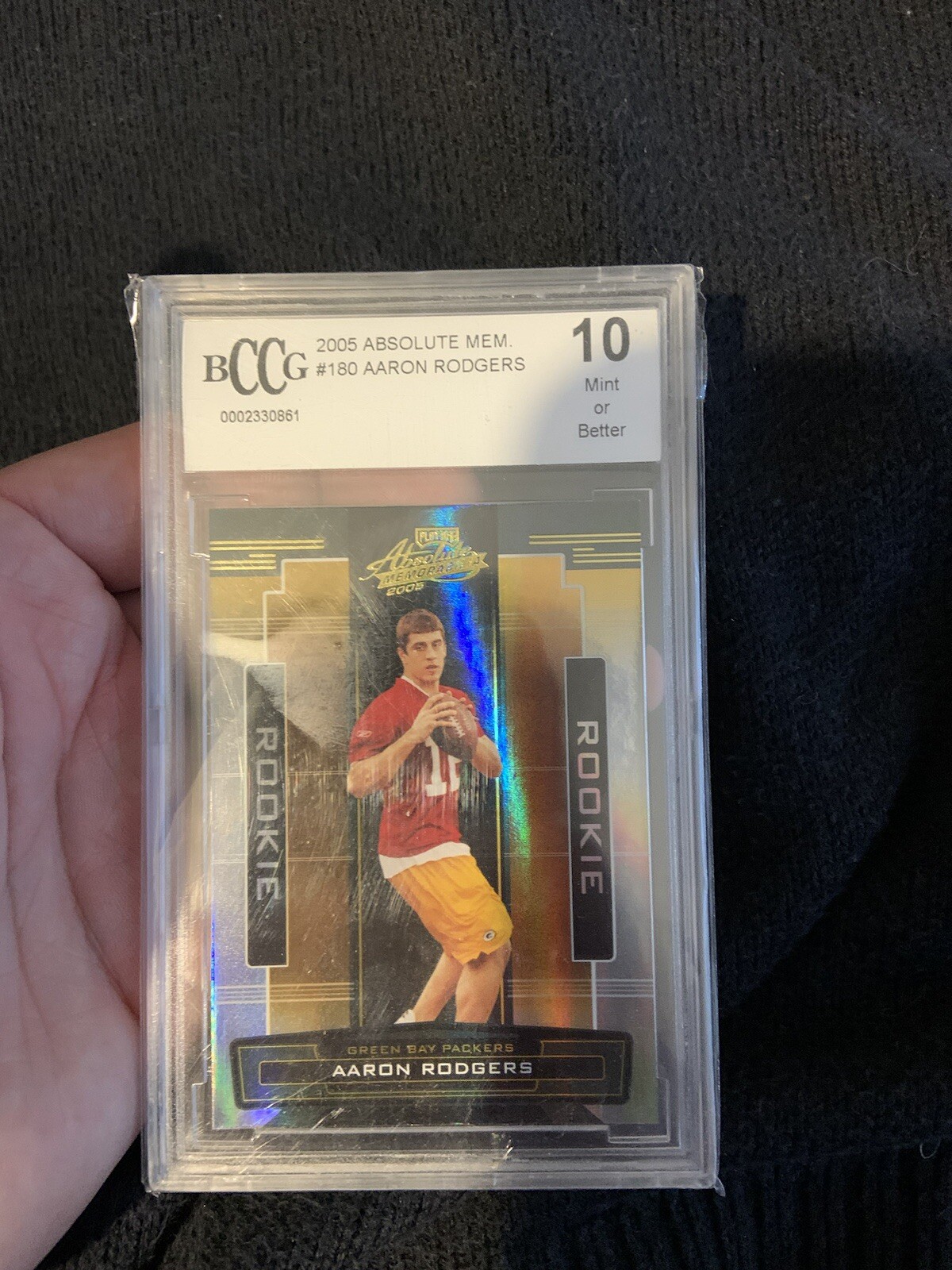 2005 Playoff Absolute Memorabilia - #180 Aaron Rodgers /999 (RC) Grade 10