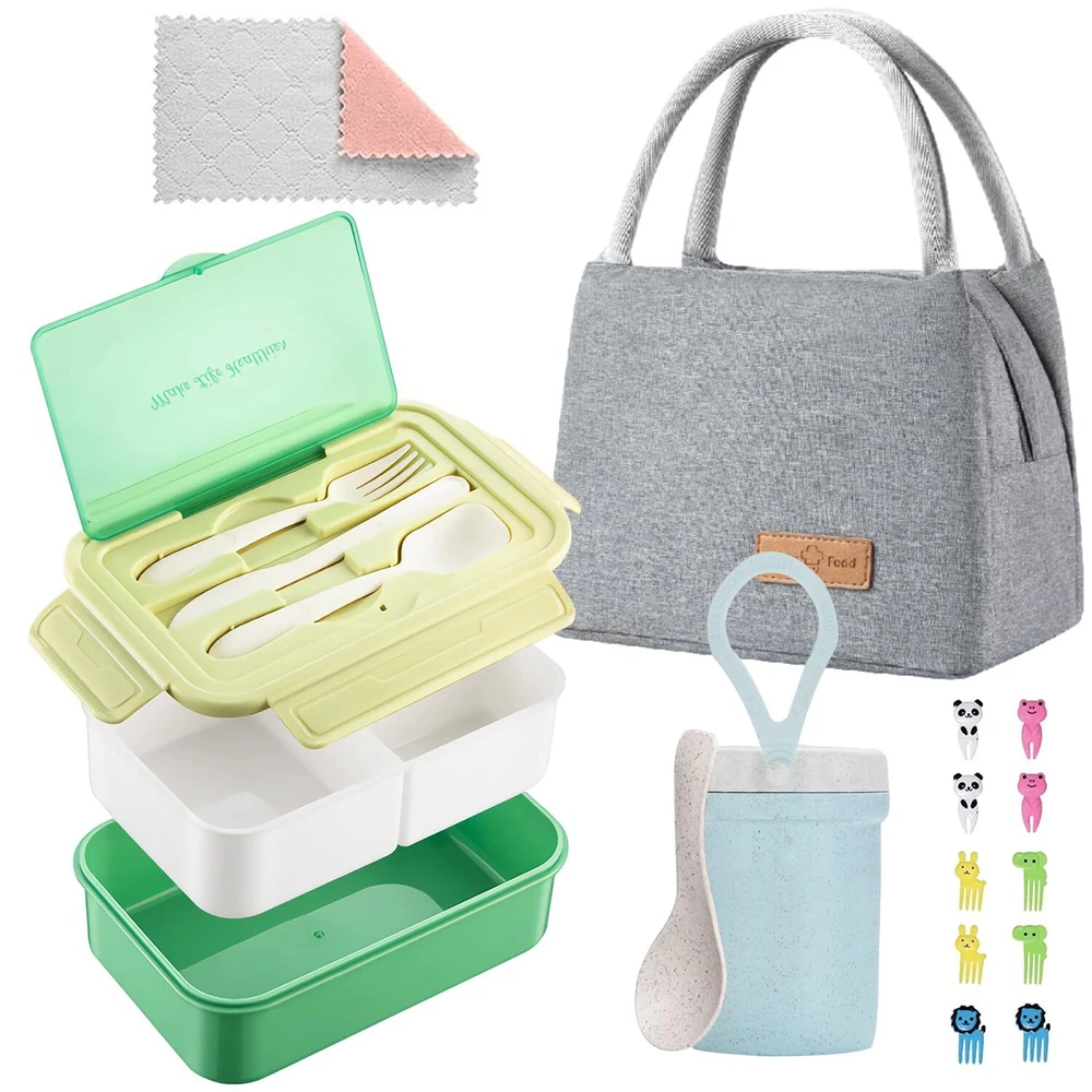 Bento Lunch Box for Kids Bento Box Adults Lunch Box Leak-proof for Kids Toddl...