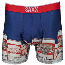 Calzoncillo boxer transpirable SAXX Budweiser Volt para hombre con soporte de bolsa incorporado
