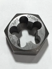 3/8"-18 Carbon Steel NPT Thread Hexagon Die