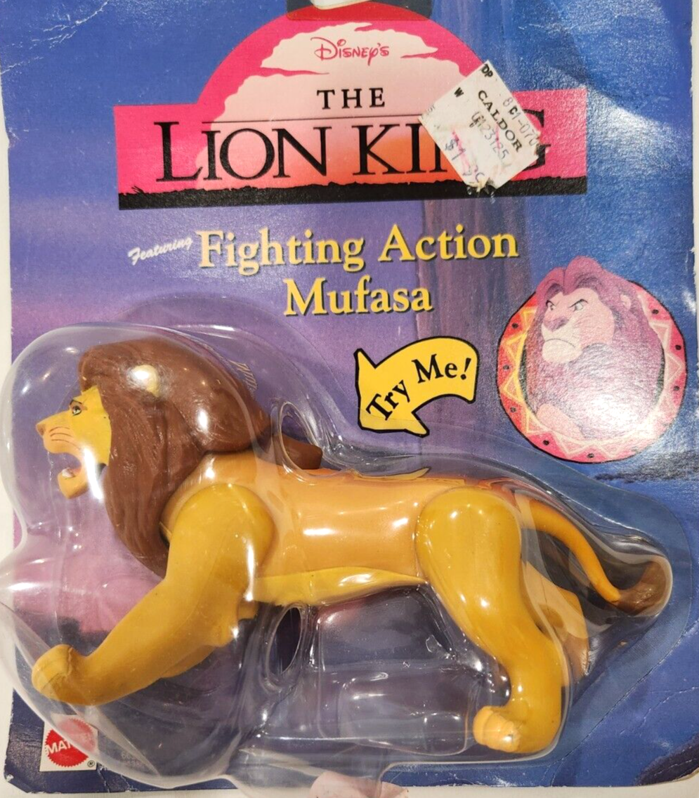 Disney The Lion King Fighting Action Mufasa Toy Figure Vintage Mattel RARE  NEW