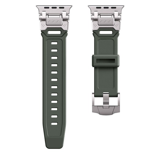 Metal Kits Rubber Sport Band Strap for Apple Watch 9 8 7 SE 44/45/49mm Ultra 2 - Zdjęcie 28 z 28