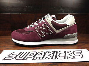 new balance m574 burgundy