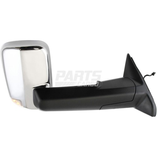 New Right Power Towing Mirror Manual Folding Chrome For 2009-10 Dodge Ram 1500 - Picture 7 of 10