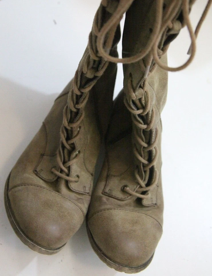 Botas para mujer Jellypop imitación cuero Emelia cremallera lateral marrón talla 8M A8 Foto 2 de 4