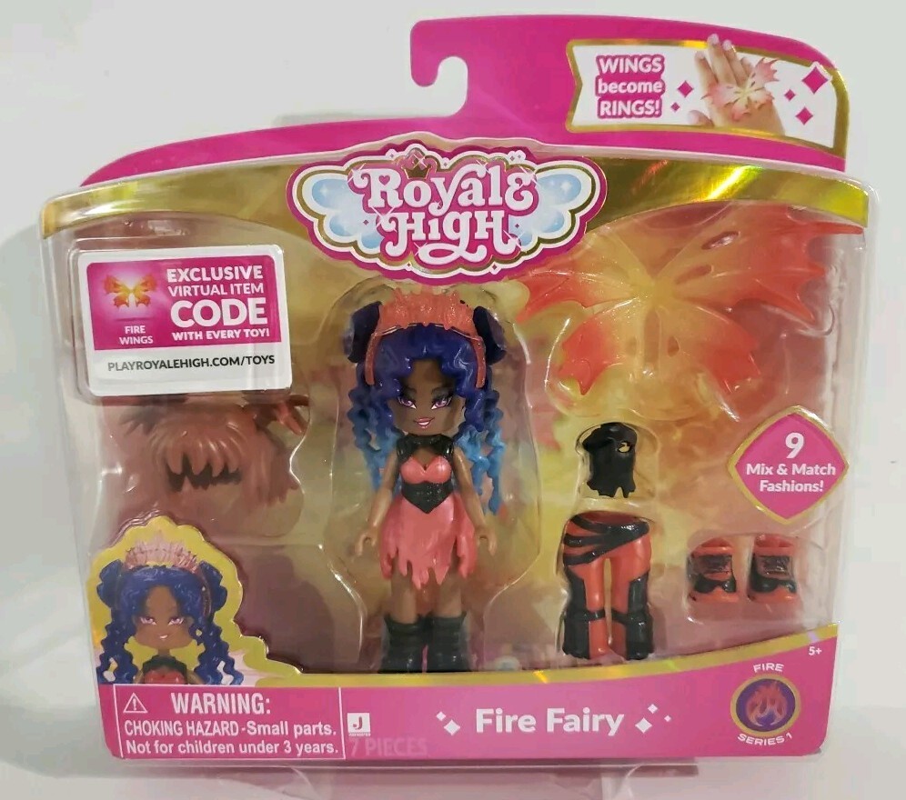 Brand New Royale High Fire Fairy Fashion Doll With Exclusive