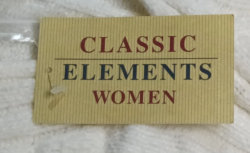 Suéter Mujer Elementos Clásicos Nuevo con Etiquetas 20/22W Crema Brillante Manga Larga Cuello en V Foto 4 de 4