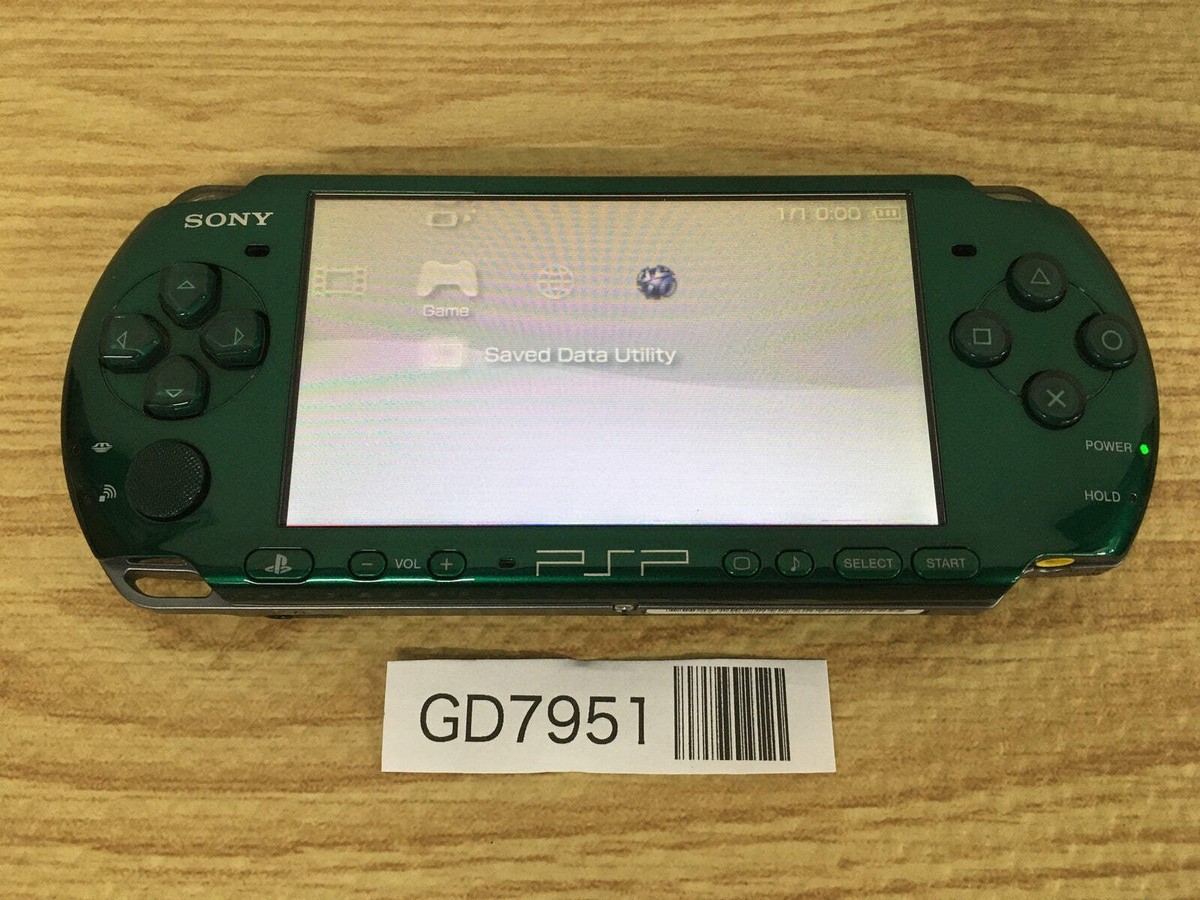 GD7951 With Defects - PSP-3000 SPIRITED GREEN SONY PSP Console