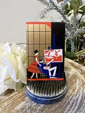 Vintage Art Deco Playing Card, Couple With Piano, Swap Card, Trade Card, Antique