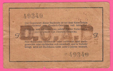 GERMAN EAST AFRICA 1 RUPIE 1915 PICK 15A VF RED-BROWN PAPER D.O.A.B. BACK STAMP