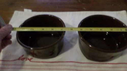 2 Fiestaware Square Bowl Chocolate Brown  USA - 19 Ounces Fiesta vintage