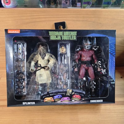 NECA TMNT Teenage Mutant Ninja Turtles Splinter & Shredder Action Figure 2-Pack 