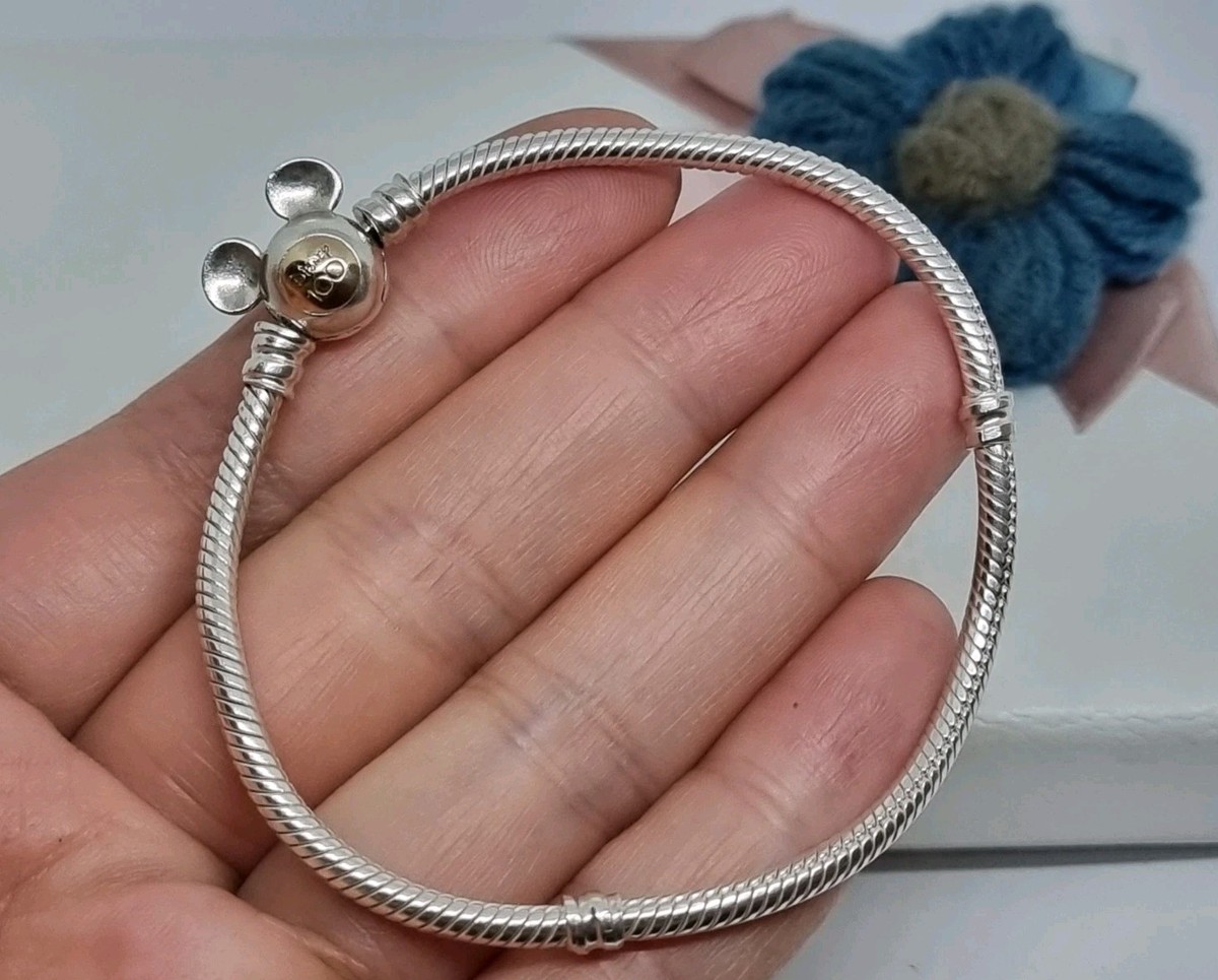 BOXED Genuine Pandora Disney 100th Snake Chain Bracelet 19cm