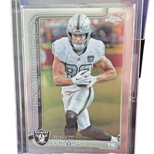 2025 Topps Chrome Football Brock Bowers #178 Las Vegas Raiders