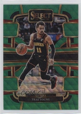 2023-24 Panini Select Concourse Green Wave Prizm 39/50 Trae Young #43 hs9