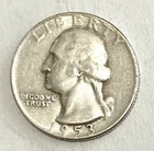 1953 S   X/F.   SILVER GEORGE WASHINGTON QUARTER