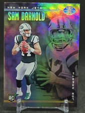 SAM DARNOLD / JOE NAMATH 2018 PANINI ILLUSIONS ROOKIE CARD RC! JETS SEAHAWKS. rookie card picture