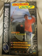 Sega Saturn Actua Golf 1996 Full English Version with Booklet and Case Untested