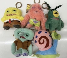 FUGGLER x Spongebob Squarepants Keychain Plush Patrick Plankton Squidward SET ✅
