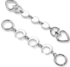 2 Pcs Purse Extender - Silver Bag Chain Extender for Crossbody Handbags